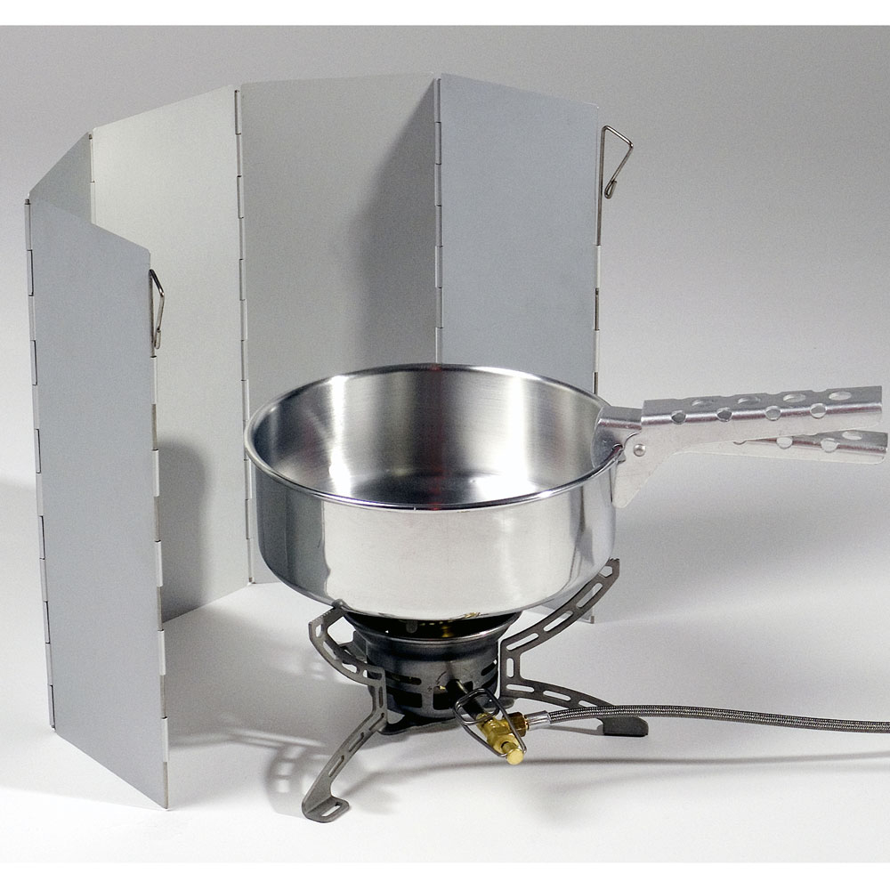 Windschutz für Gaskocher Basic Nature Leichter und kompakter Windschutz für Gaskocher