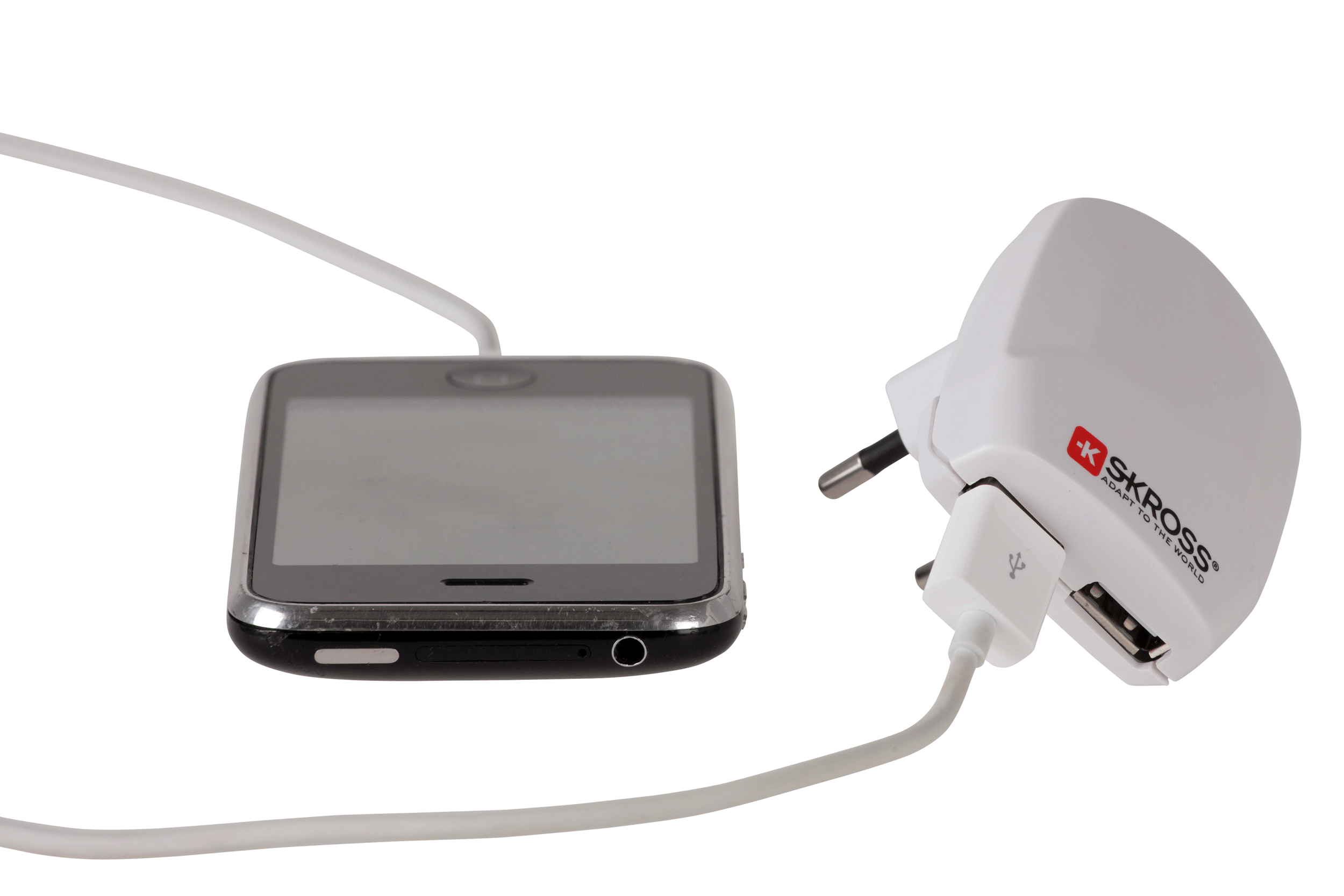 Ladegerät Euro USB Charger von Skross ─ kompaktes Aufladegerät  mit dualem USB-Port