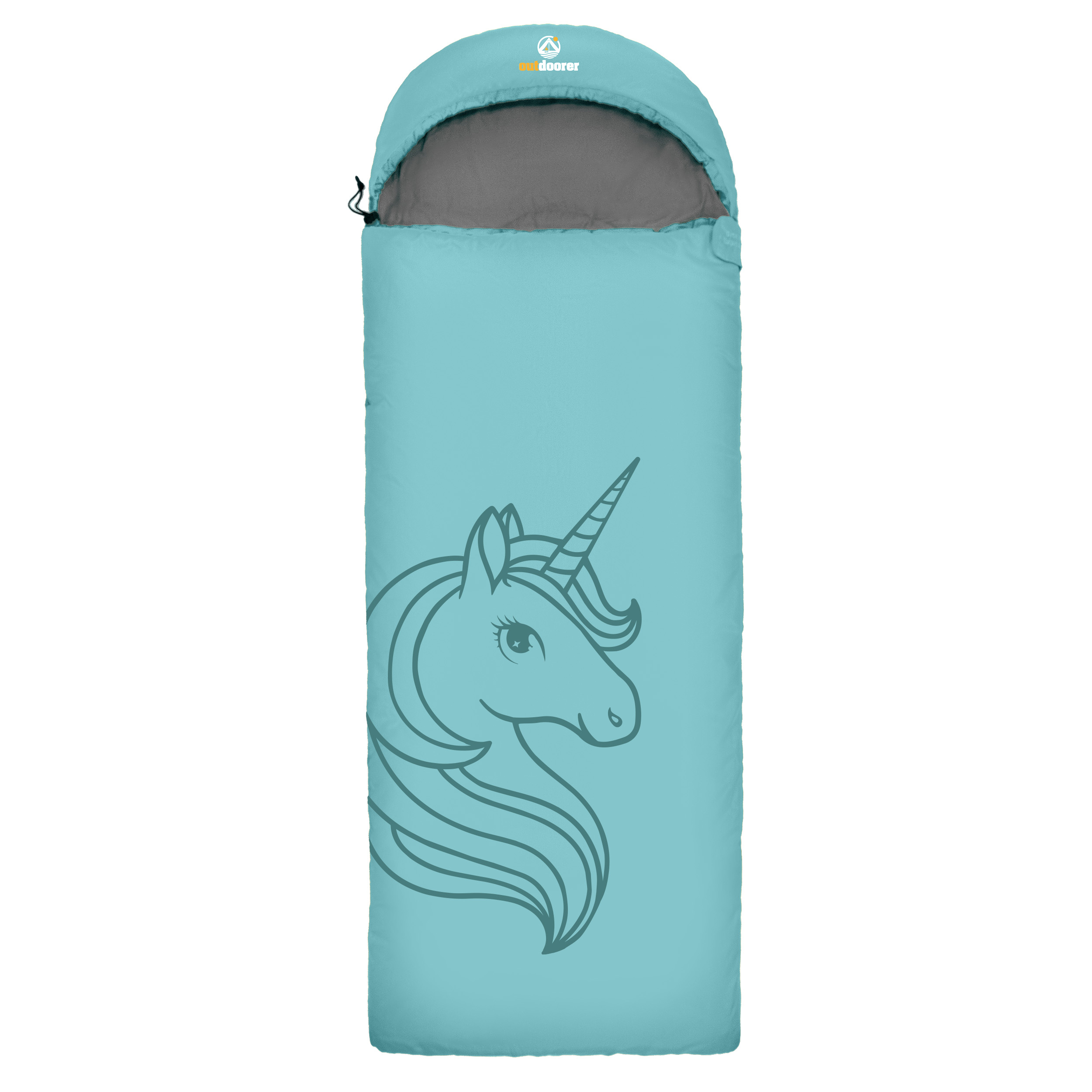 Dream Express Aqua Dream Express in Aqua mit Einhorn-Motiv - BIONIC FINISH® ECO Schlafsack für Kinder