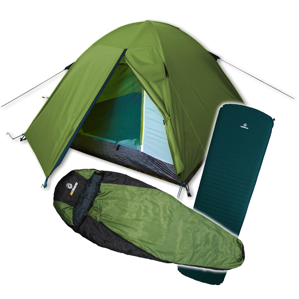 outdoorer-Festival-Package outdoorer Festival Ausstattung bestehend aus 3 Mann Zelt, Isomatte und Leichtschlafsack