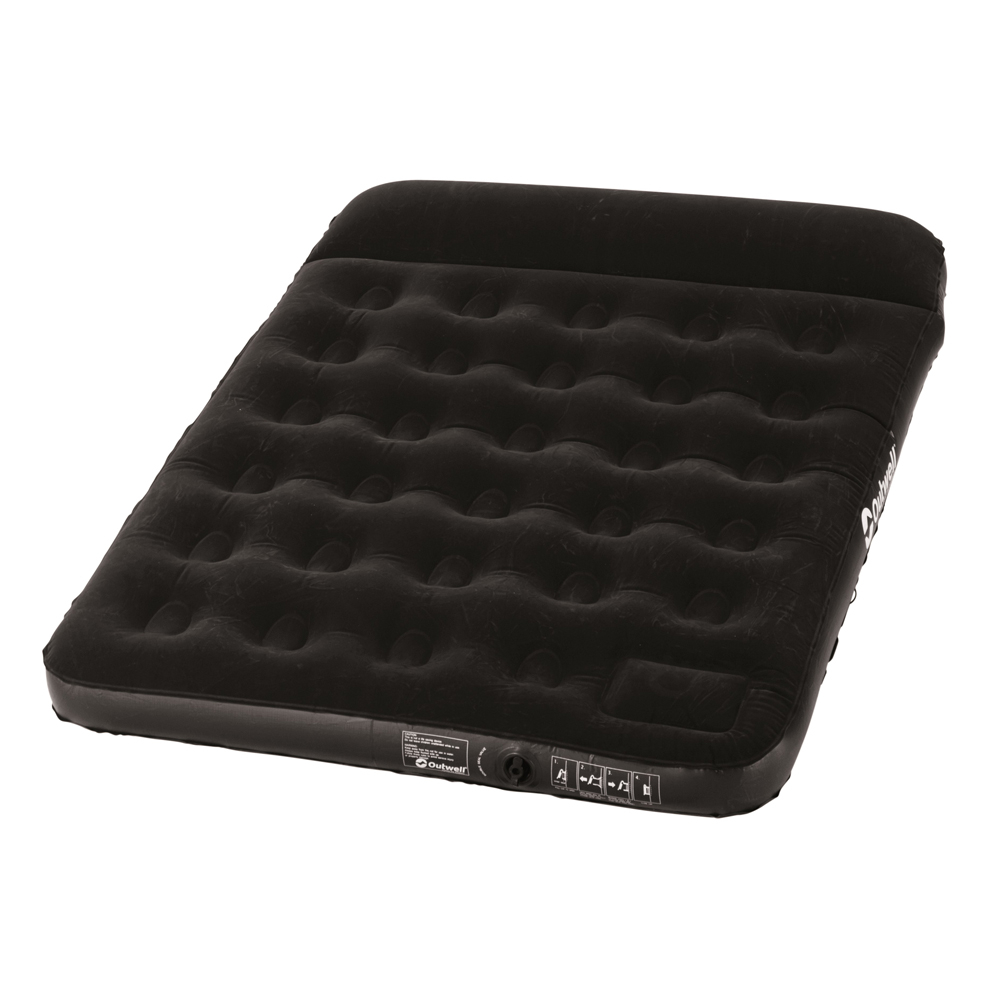 Luftbett mit Pumpe und Kissenbereich Outwell Doppel Luftbett mit Kissen und integrierter Luftpumpe