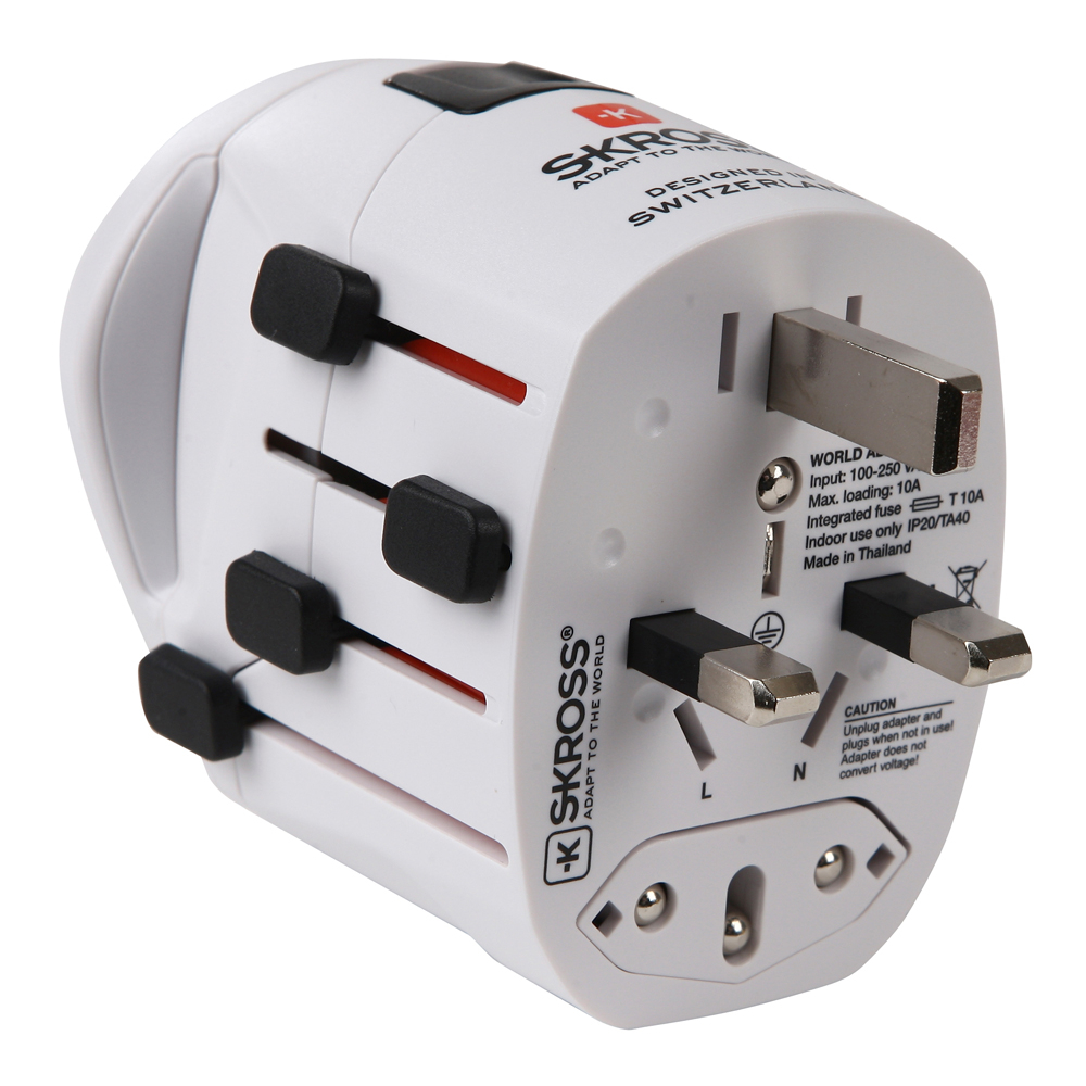 Reisestecker für UK Reisestecker 'World Pro World' Adapter von Skross - Reiseadapter für 205 Länder