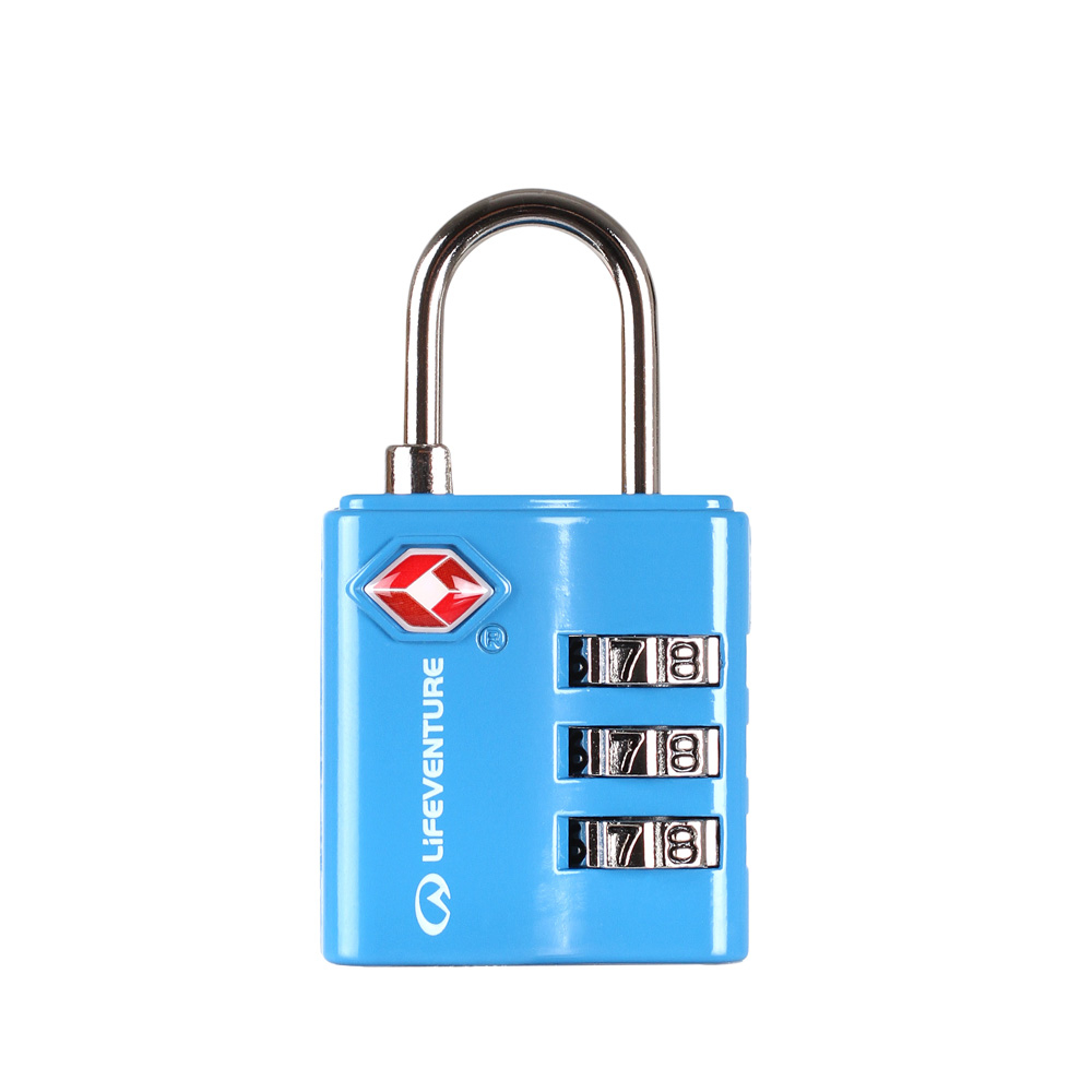 TSA Zahlenschloss Lifeventure TSA Reise Zahlenschloss mit 3-stelligem Code in Blau
